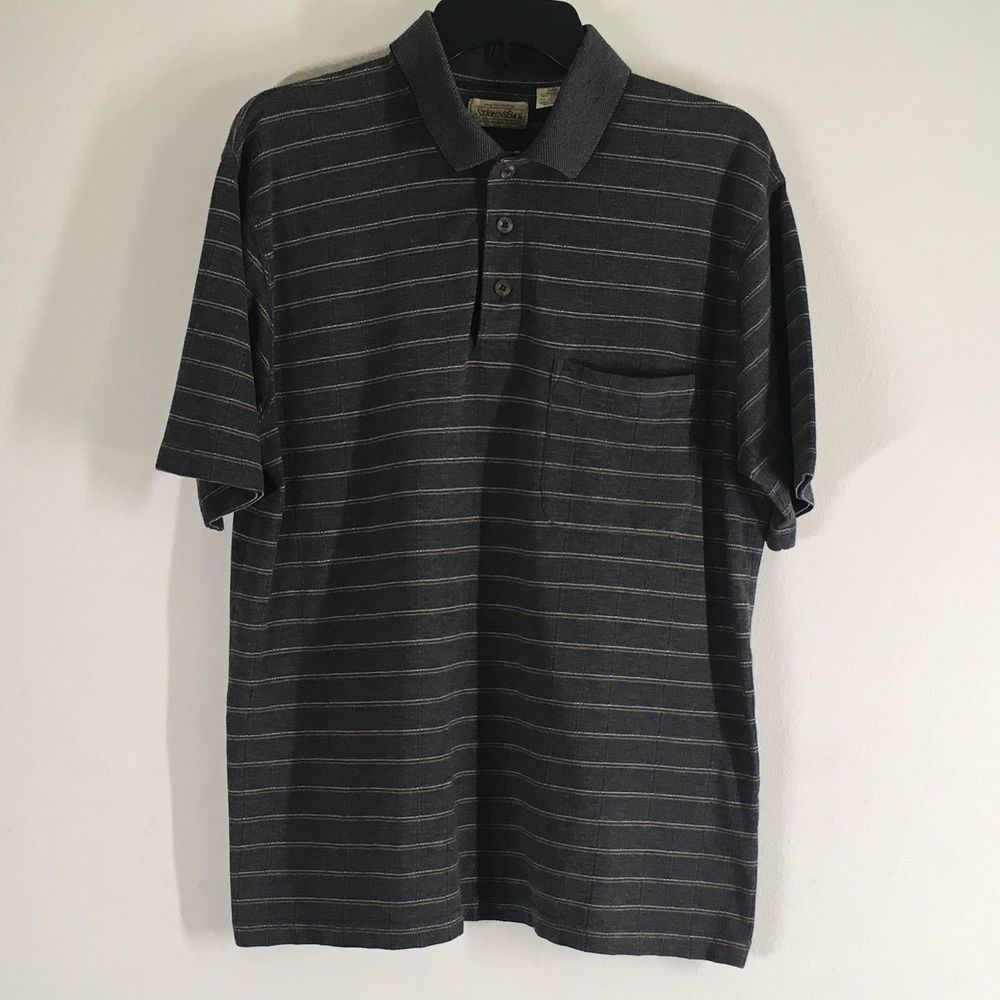 St John's Bay Men's Charcoal Gray Beige St…